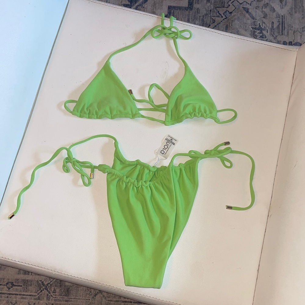 Nora lime string green bikini